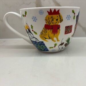 Portobello By Design Festive Dog Mug Let's Pawty 16 Oz XL